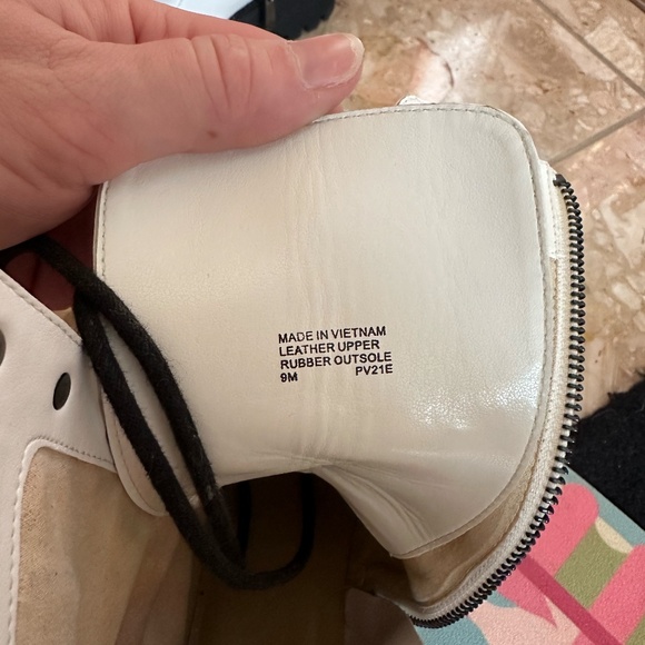 Michael Kors Bryce Womens Lace Up Combat Boots White Leather US Size 9 Medium - Picture 6 of 6